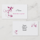 Dameskroefkaart Visitekaartje (Voorkant / Achterkant)