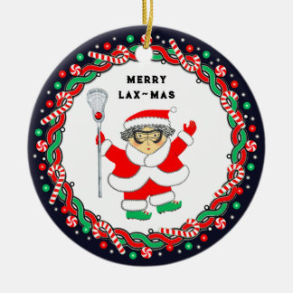 Dameslacrosse Keramisch Ornament