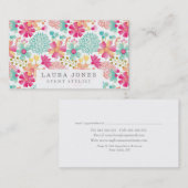 Damesontwerper Floral Stylist Afsprakenkaartje (Voorkant / Achterkant)