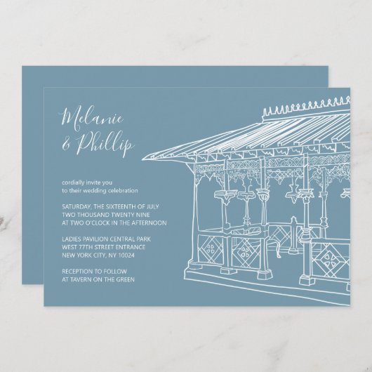 Damespaviljoen Central Park New York Huwelijk Kaart (Voorkant / Achterkant)