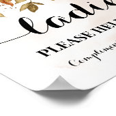 Damespoederkamer Herfst Bruiloftsreceptie Poster (Hoek)