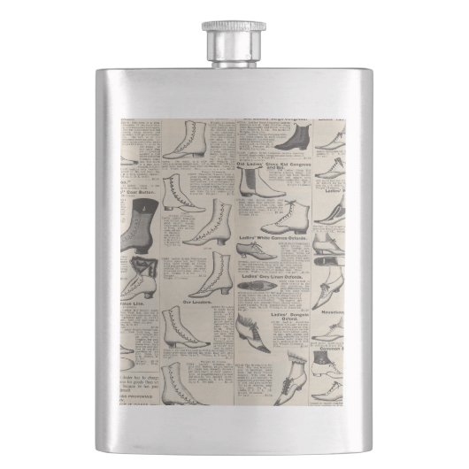  damesschoenencatalogus - Mode uit de jaren 1900 Heupfles (Voorkant)