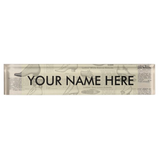  damesschoenencatalogus - Mode uit de jaren 1900 Naambordje (Voorkant)