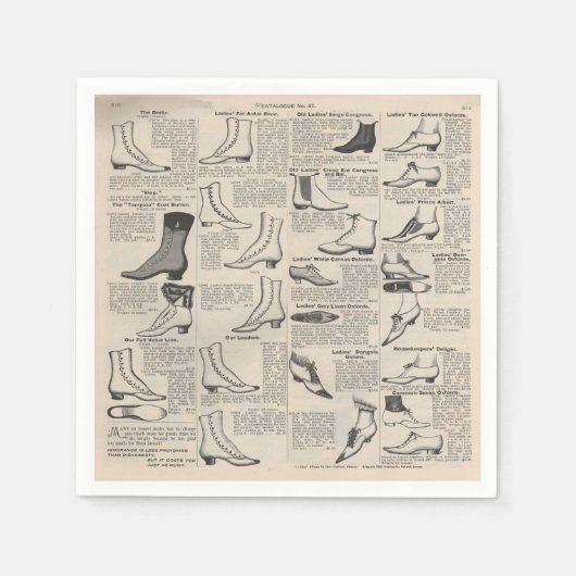  damesschoenencatalogus - Mode uit de jaren 1900 Servet (Voorkant)