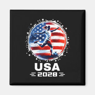 Damesvoetbal Amerikaanse vlag Voetbal Kleding Voet Magneet