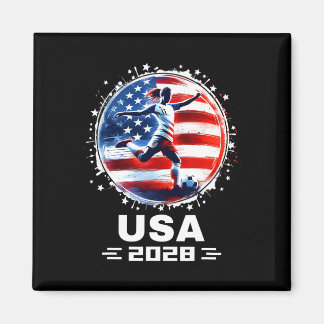 Damesvoetbal Amerikaanse vlag Voetbal Kleding Voet Magneet