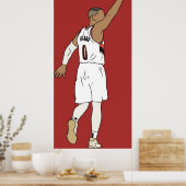 Damian Lillard Waves Goodbye Poster (Keuken)