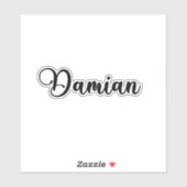 Damian Name - Handgeschreven kalligrafie Sticker (Vel)