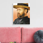 Damien van Molokai Canvas Afdruk (Insitu (Woonkamer))