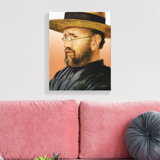 Damien van Molokai Canvas Afdruk (Insitu (Woonkamer))
