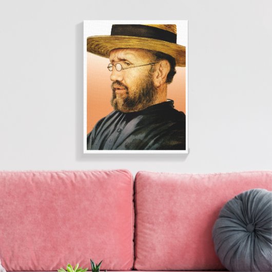 Damien van Molokai Canvas Afdruk (Insitu (Woonkamer))