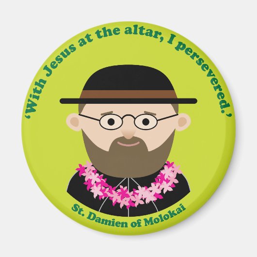 Damien van Molokai Magneet (Voorkant)