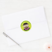 Damien van Molokai Ronde Sticker (Envelop)