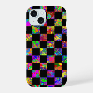 Damier avec motif de taches de peinture