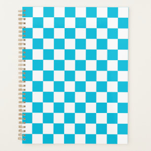 Damier bleu aqua classique