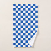 Damier bleu cobalt classique (Serviette à main)