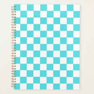 Damier bleu turquoise visuel classique