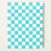 Damier bleu turquoise visuel classique (Dos)