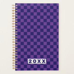 Damier bleu violet