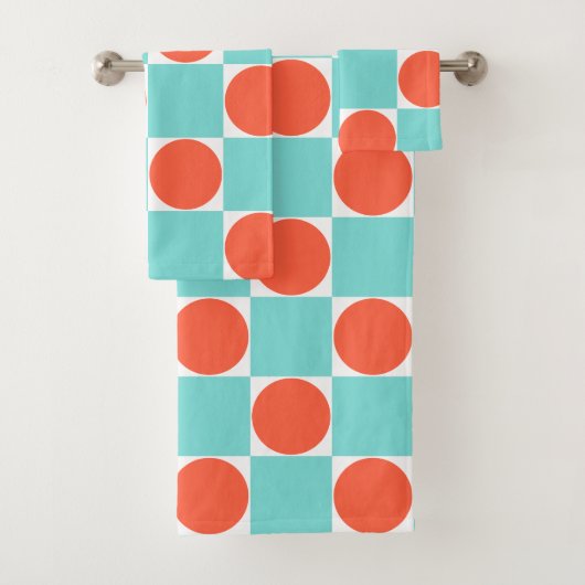 Damier Corail et Aqua Cercle (En situation)