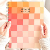 Damier dégradé rose Nom personnalisé