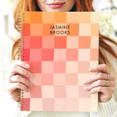 Damier dégradé rose Nom personnalisé
