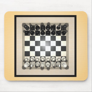 Damier et Pièces d'Échecs : Tapis de Souris