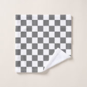 Damier gris classique (Gant de toilette)