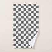 Damier gris foncé classique (Serviette à main)