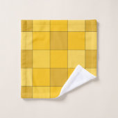 Damier jaune moutarde (Gant de toilette)