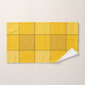 Damier jaune moutarde (Serviette à main)
