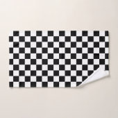 Damier noir classique (Serviette à main)