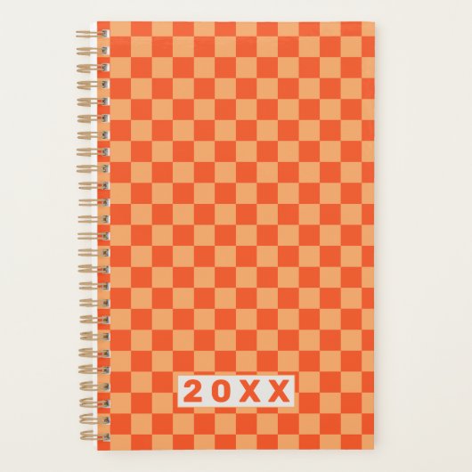 Damier Orange Rétro 2026 (Devant)