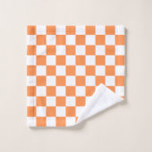 Damier orange visuel classique (Gant de toilette)