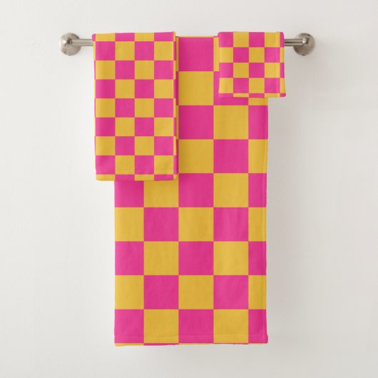 Damier rose et jaune (En situation)