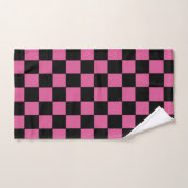 Damier Rose et Noir (Serviette à main)