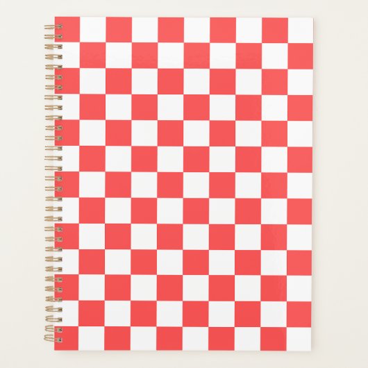 Damier rouge corail classique (Devant)