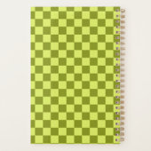 Damier Vert Olive Citron Nom Personnalisé (Dos)