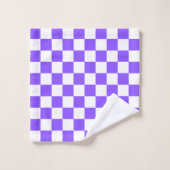 Damier violet classique visuel (Gant de toilette)