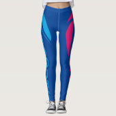 Damionti Sport Yoga Leggings Bleus (Devant)