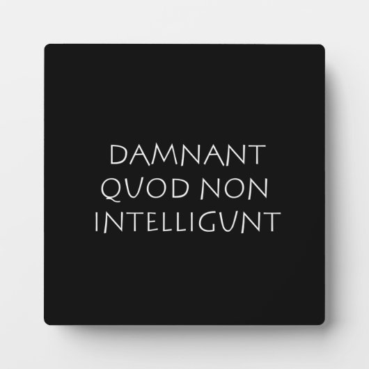 Damnant quod non intelligunt fotoplaat (Voorkant)