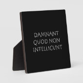 Damnant quod non intelligunt fotoplaat (Voorkant)