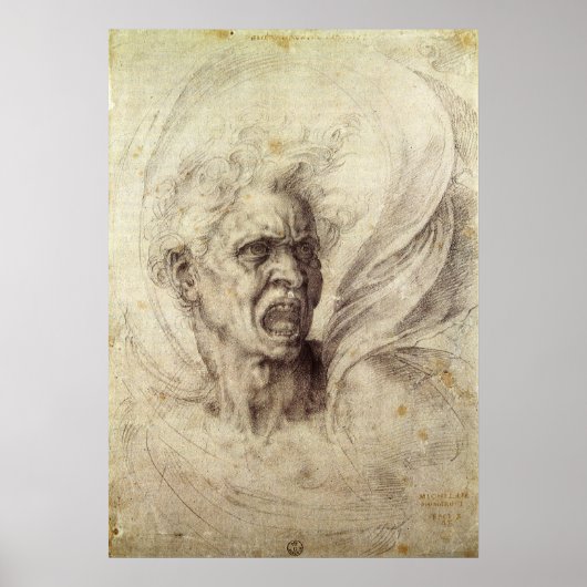 Damned Soul van Michelangelo Poster (Voorkant)