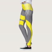Damonti Sport New Wave Grey Yellow Leggings (Links)