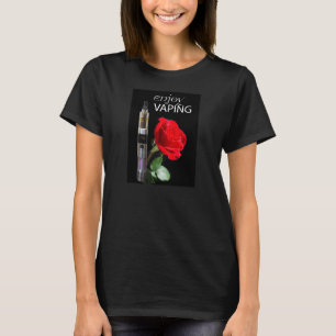 Dampen en roos bloem t-shirt