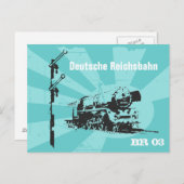 Dampflokdesign Reichsbahn Briefkaart (Voorkant / Achterkant)