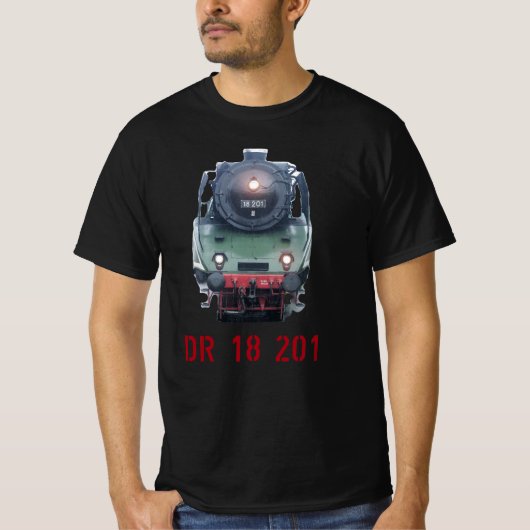 Dampflokomotive DR 18 201 T-Shirt (Voorkant)