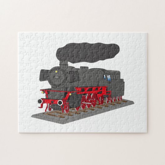 Dampflokomotive Legpuzzel (Horizontaal)