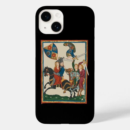 Damsel in nood, 14e-eeuwse middeleeuwse kunst Case-Mate iPhone case (Achterkant)