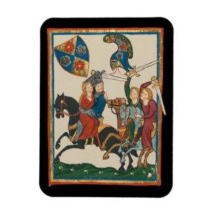 Damsel in nood, 14e-eeuwse middeleeuwse kunst magneet